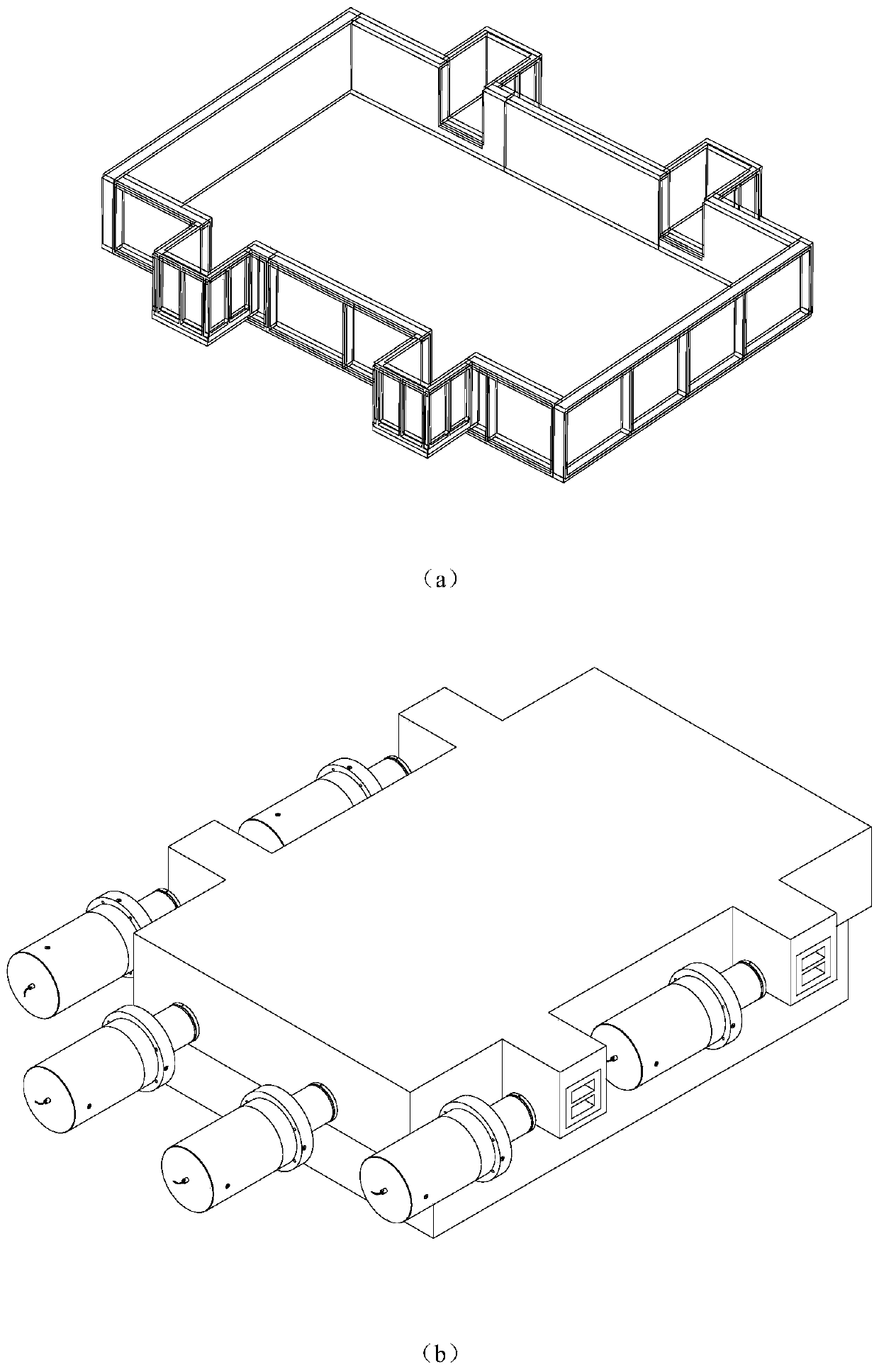 Multi-oil-cylinder pushing method for large-size rock mass structural surface shear test based on bracket structure