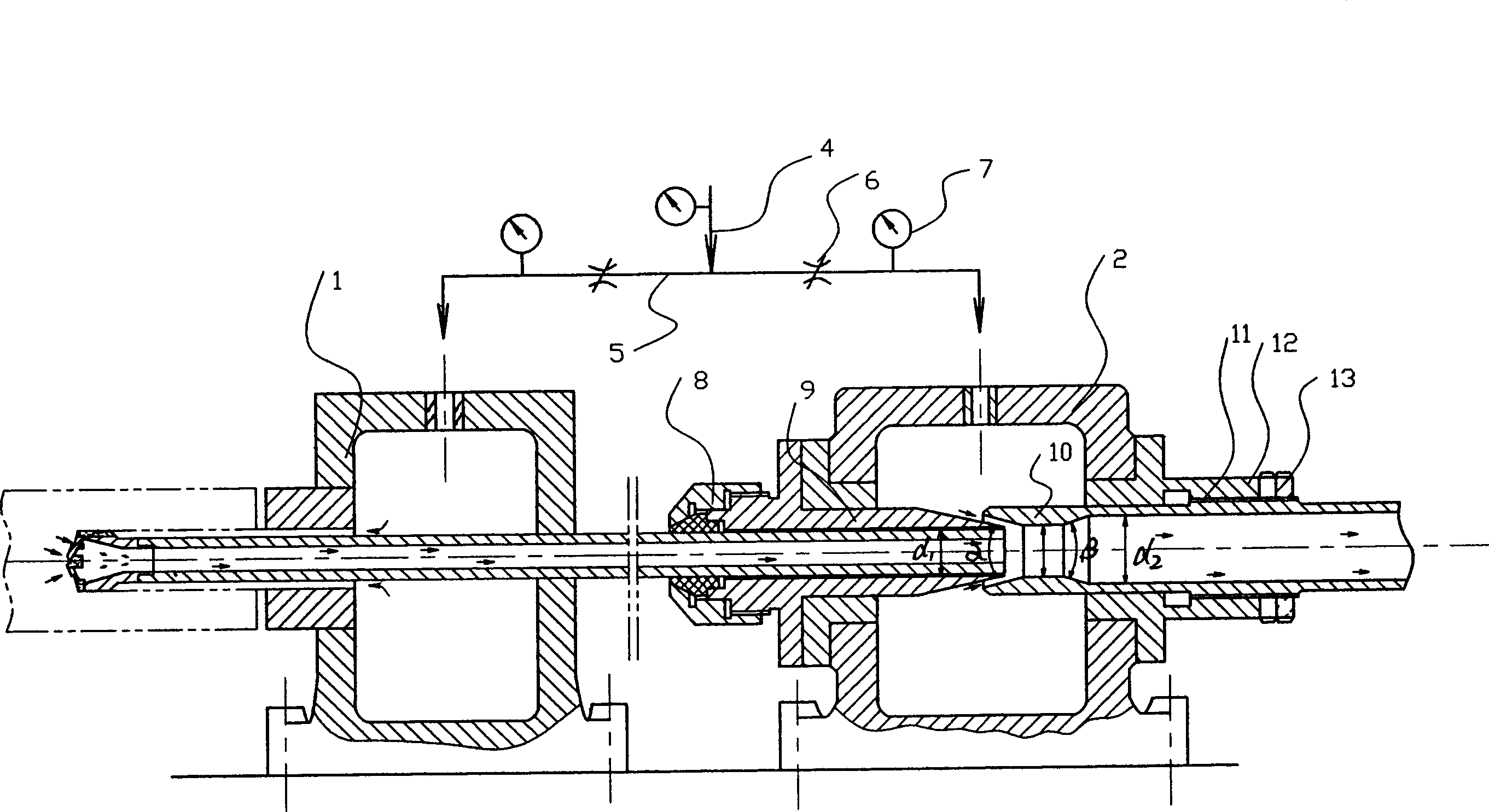 Power enlargement type apparatus for removing dust of ejecting drilling