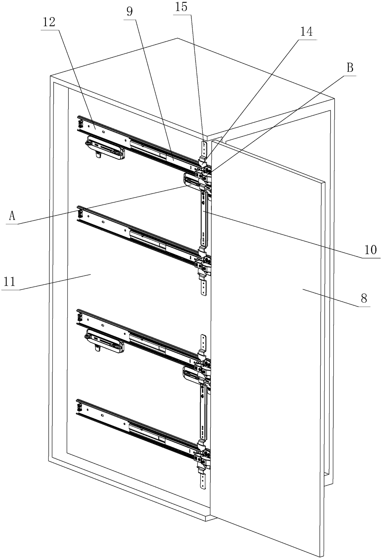 Labor-saving furniture rotary pushing-puling opening-closing positioning mechanism