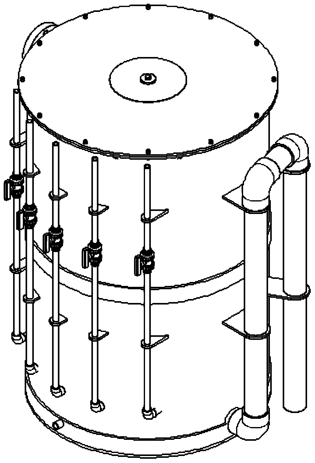 Intermittent siphon type biological filter for aquaculture