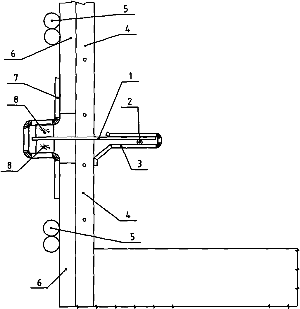 Method for embedding and fixing horizontal grout stop belt