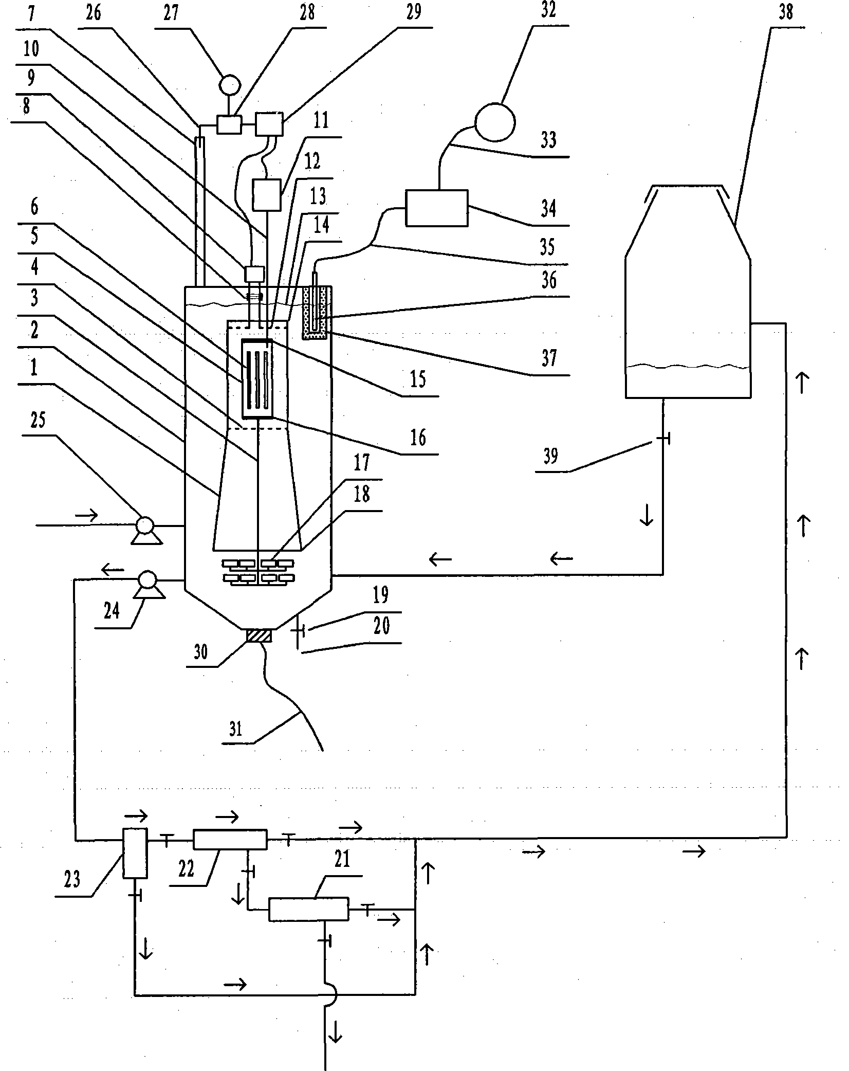 High-capacity reactor capable of monitoring the degradation of photocatalysis waste water under lamp source state in real time