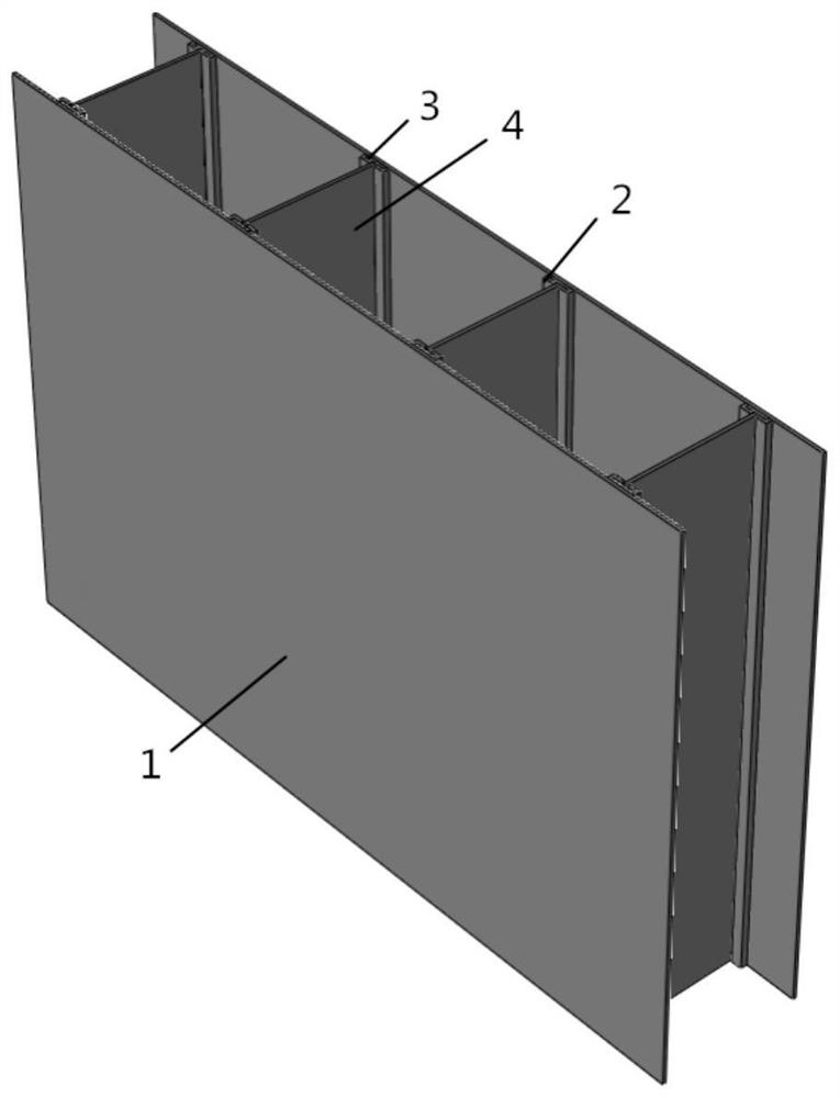 Multi-cavity steel plate-concrete composite shear wall and assembling method thereof