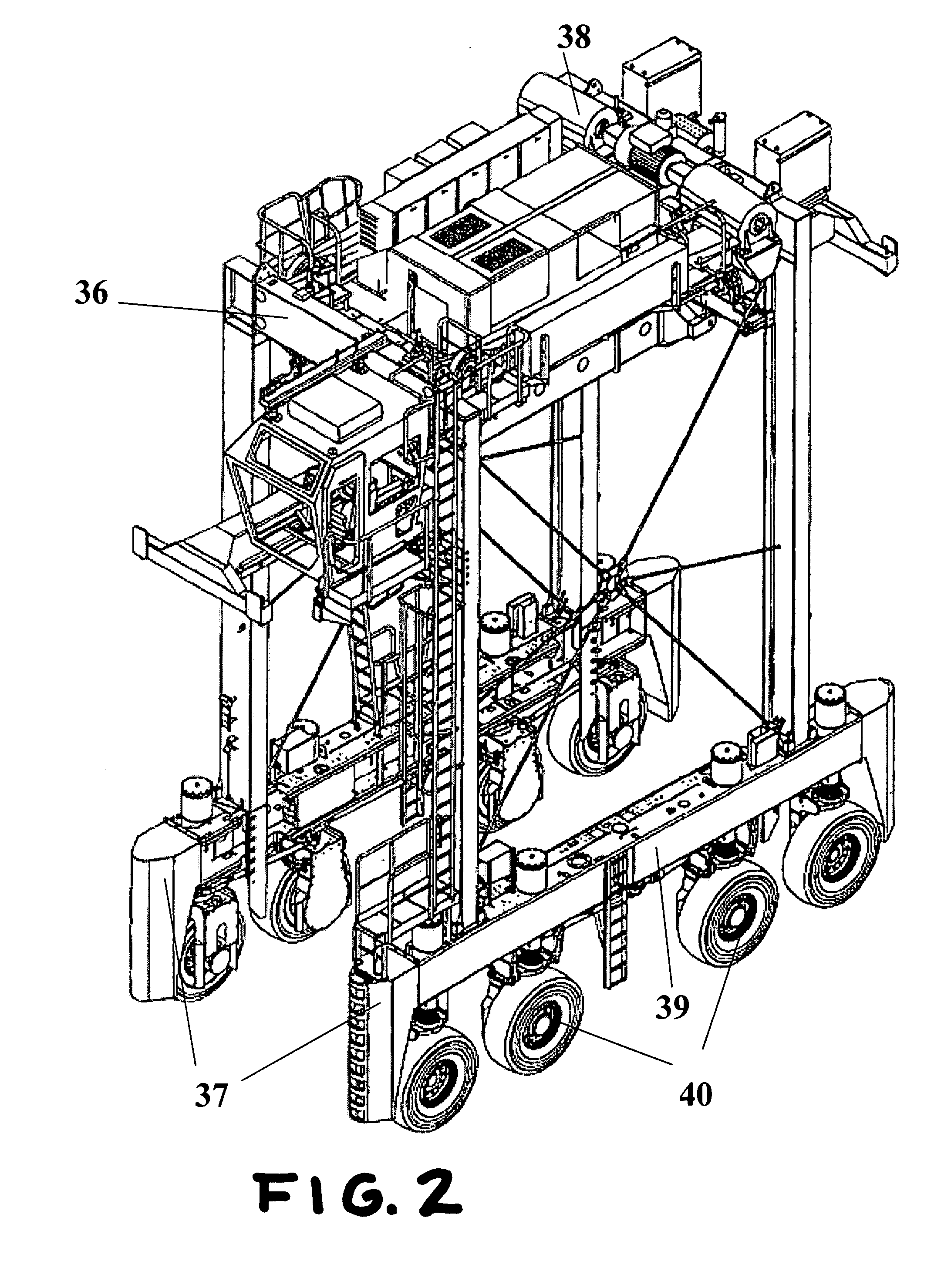 Straddle carrier having a low-emission and low-maintenance turbine drive
