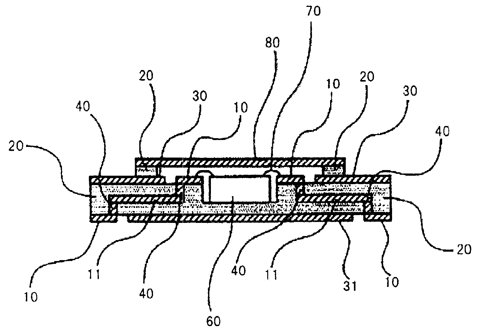 High-Frequency Wiring Board and High-Frequency Module That Uses the High-Frequency Wiring Board