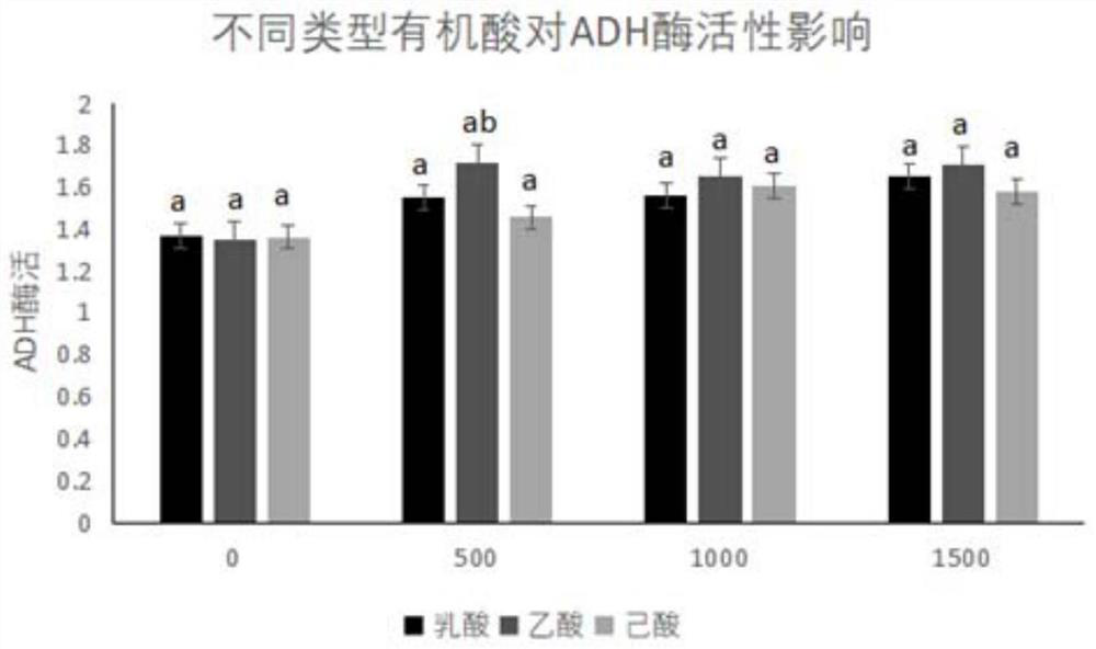Method for quickly evaluating influence degree of organic acid level for alcohol metabolism of Maotai-flavour liquor