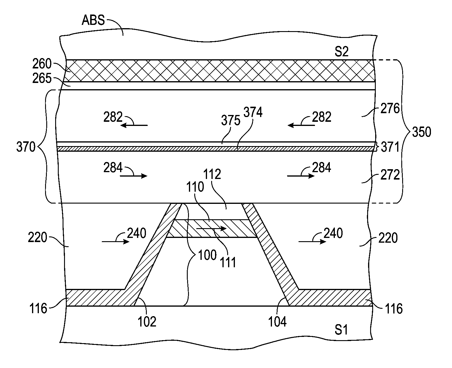 Current-perpendicular-to-the-plane (CPP) magnetoresistive (MR) sensor with side shields and an antiparallel structure top shield