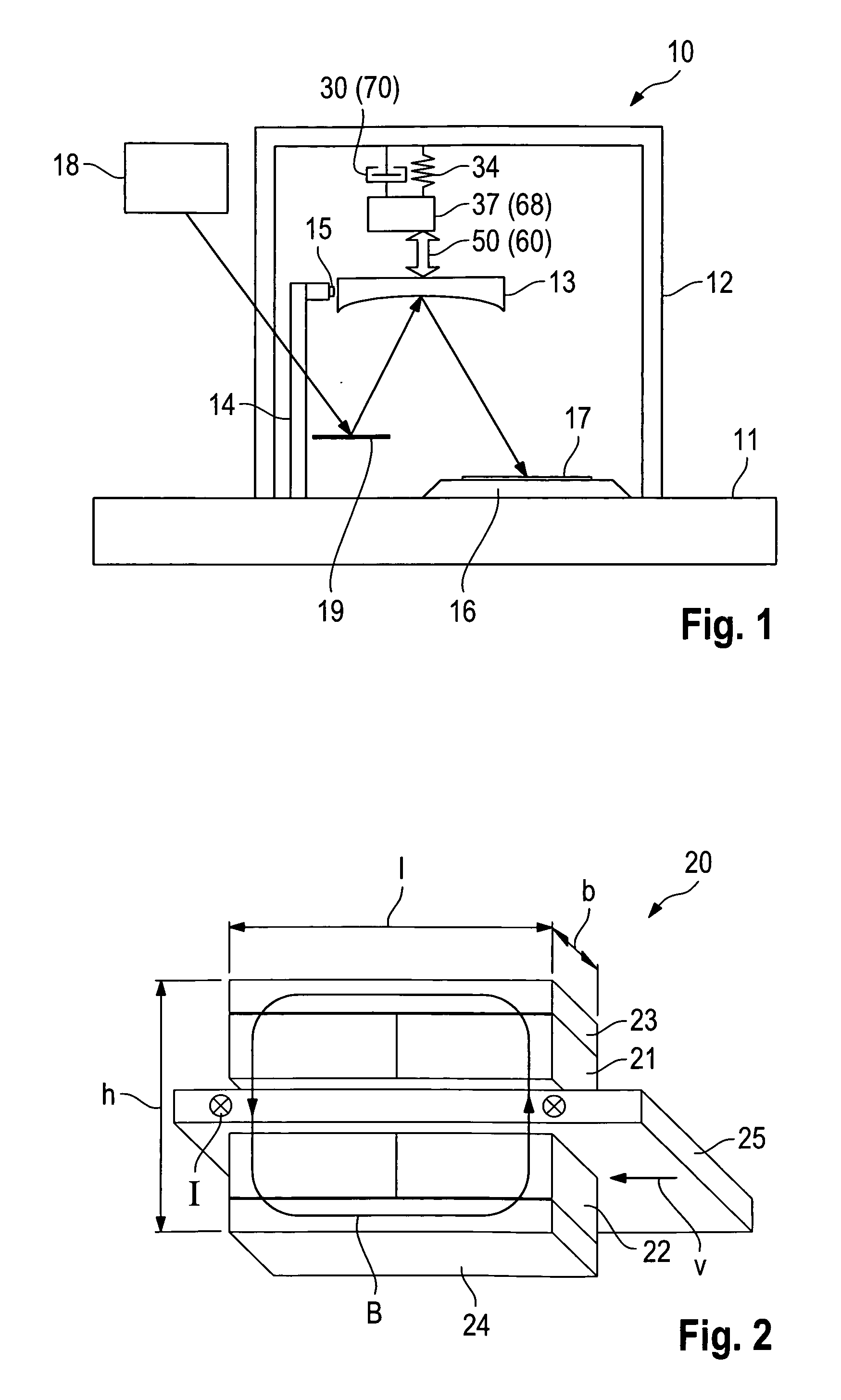 Lithography device with eddy-current brake