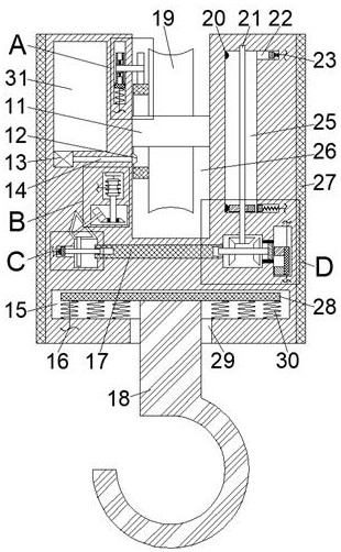 Hoisting tackle self-lubricating device based on use frequency and strength