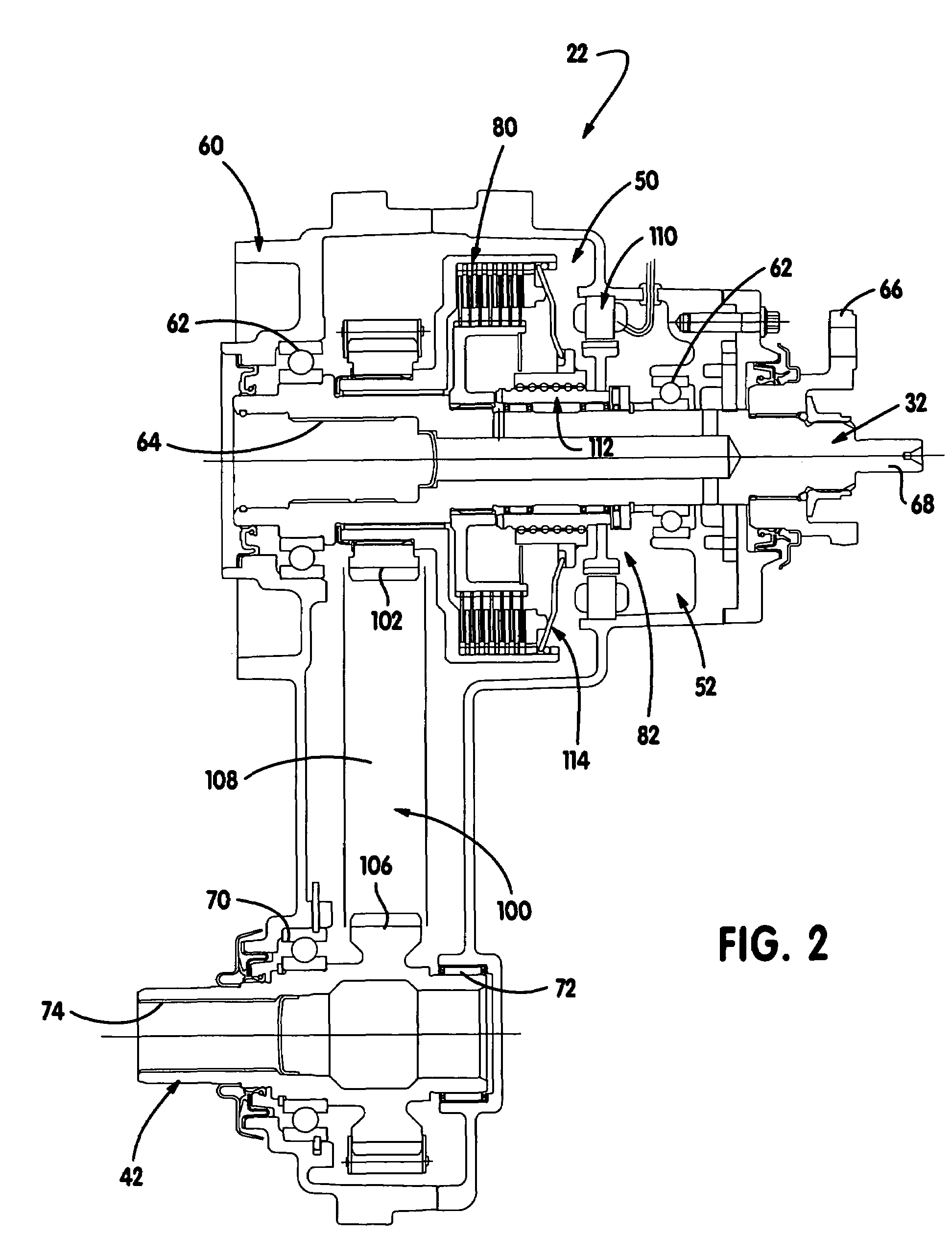 Torque vectoring drive mechanism having a power sharing control system