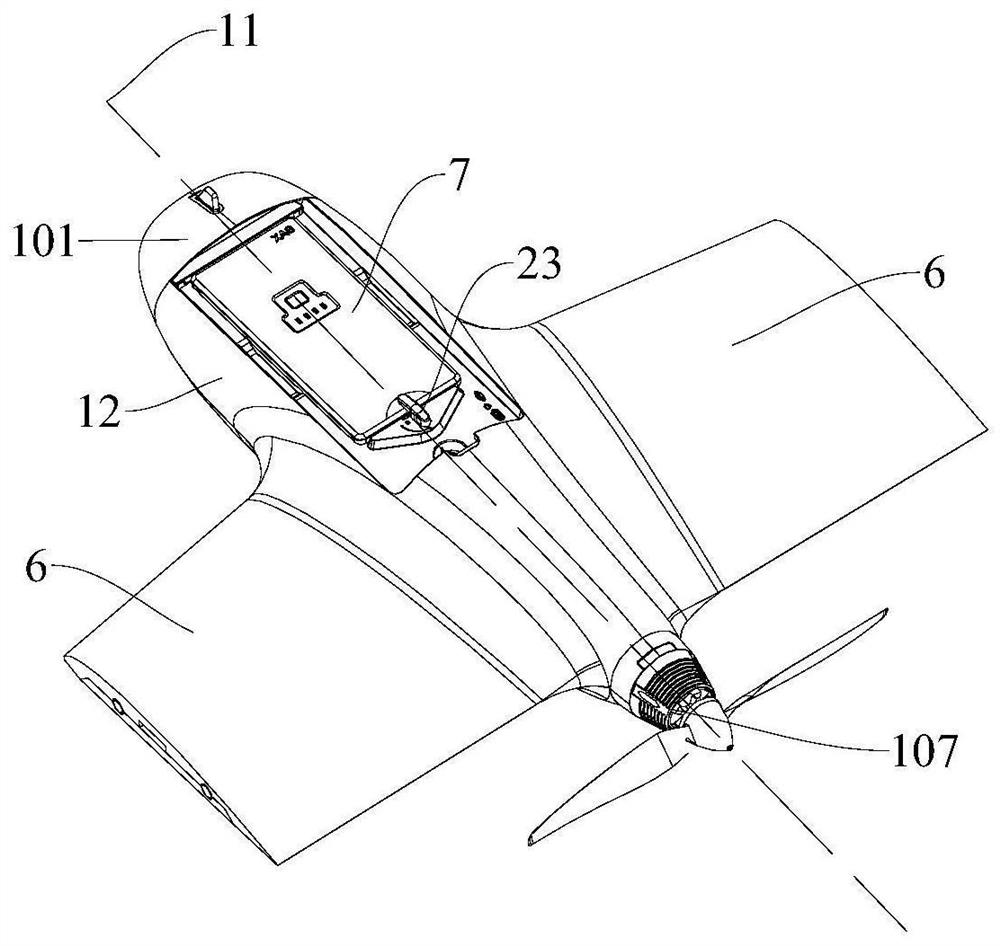 Machine body assembly of unmanned aerial vehicle and unmanned aerial vehicle provided with same