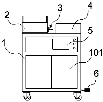 Pneumatic type automatic fry marking machine