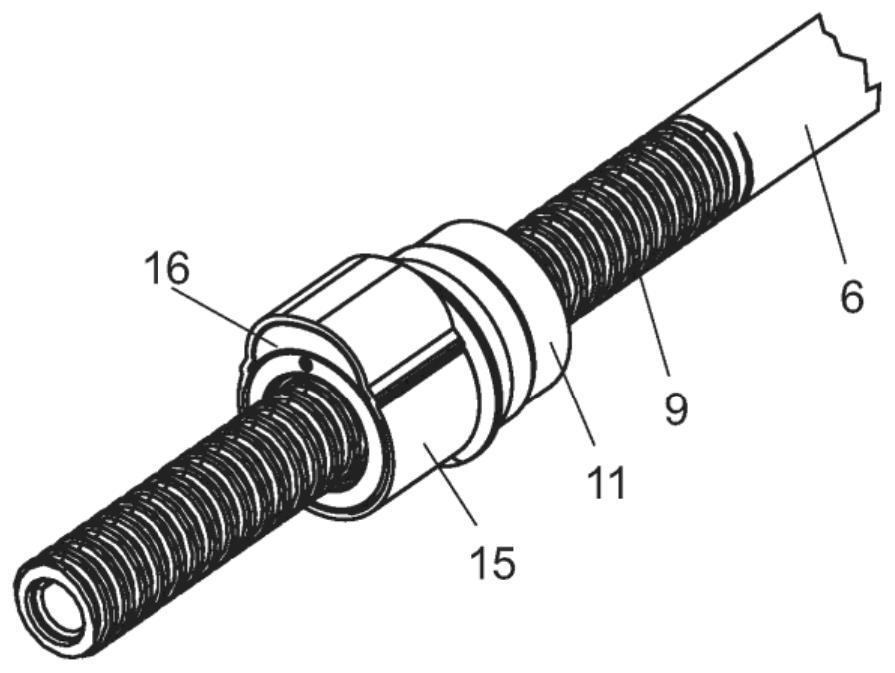 Ball return with fastening sleeve for axial mounting