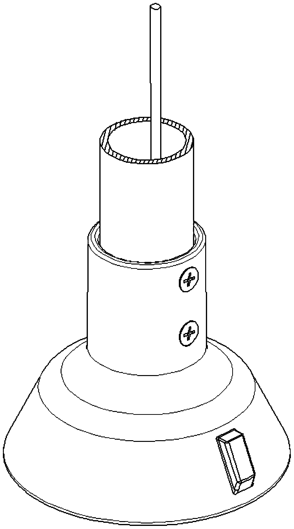 Fence vertical column base with locking function