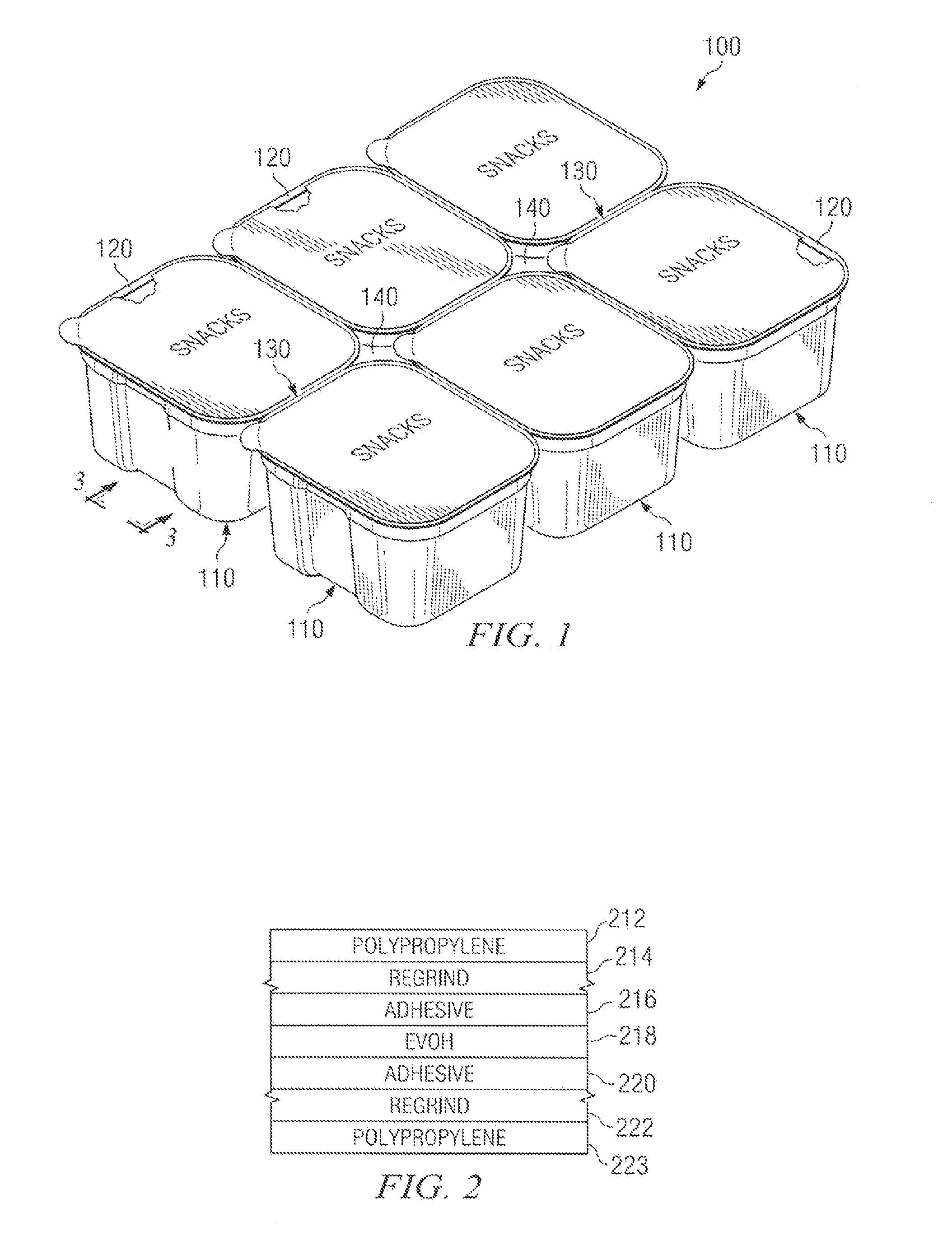 Method for Producing a Detachably Connected Container Having Barrier Properties