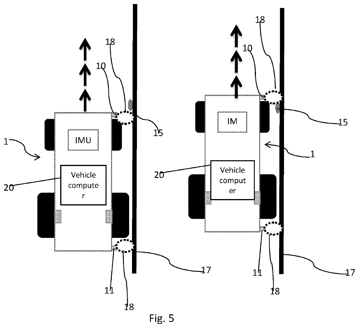 Method for recording and predicting position data for a self-propelled wheeled vehicle