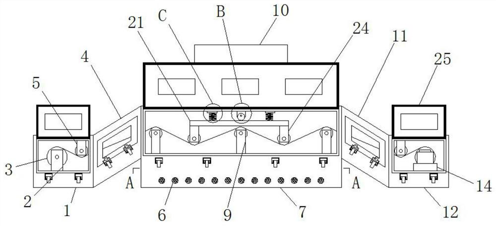 A drying device for cotton cloth processing