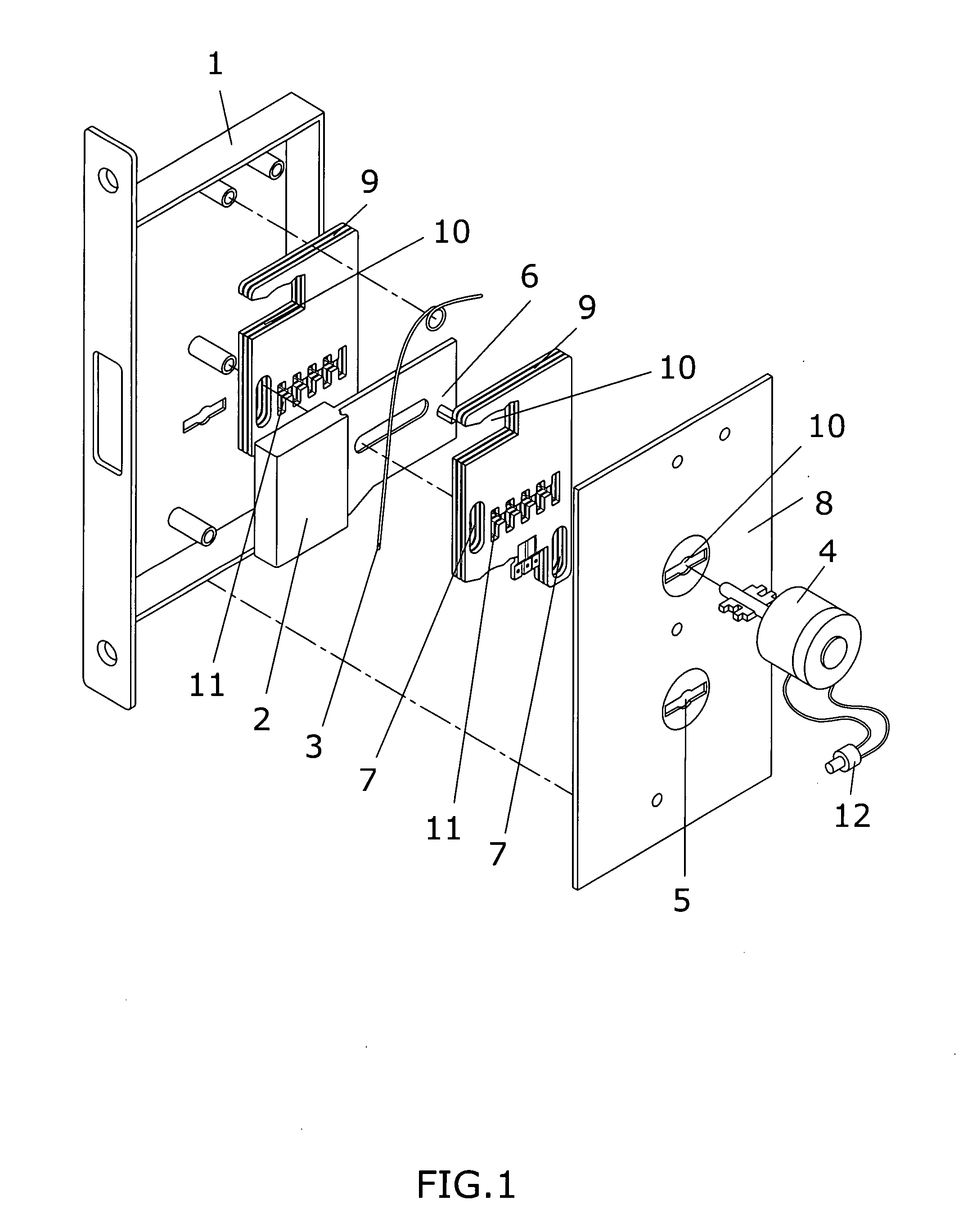 Multi-point-door-lock electric locking device