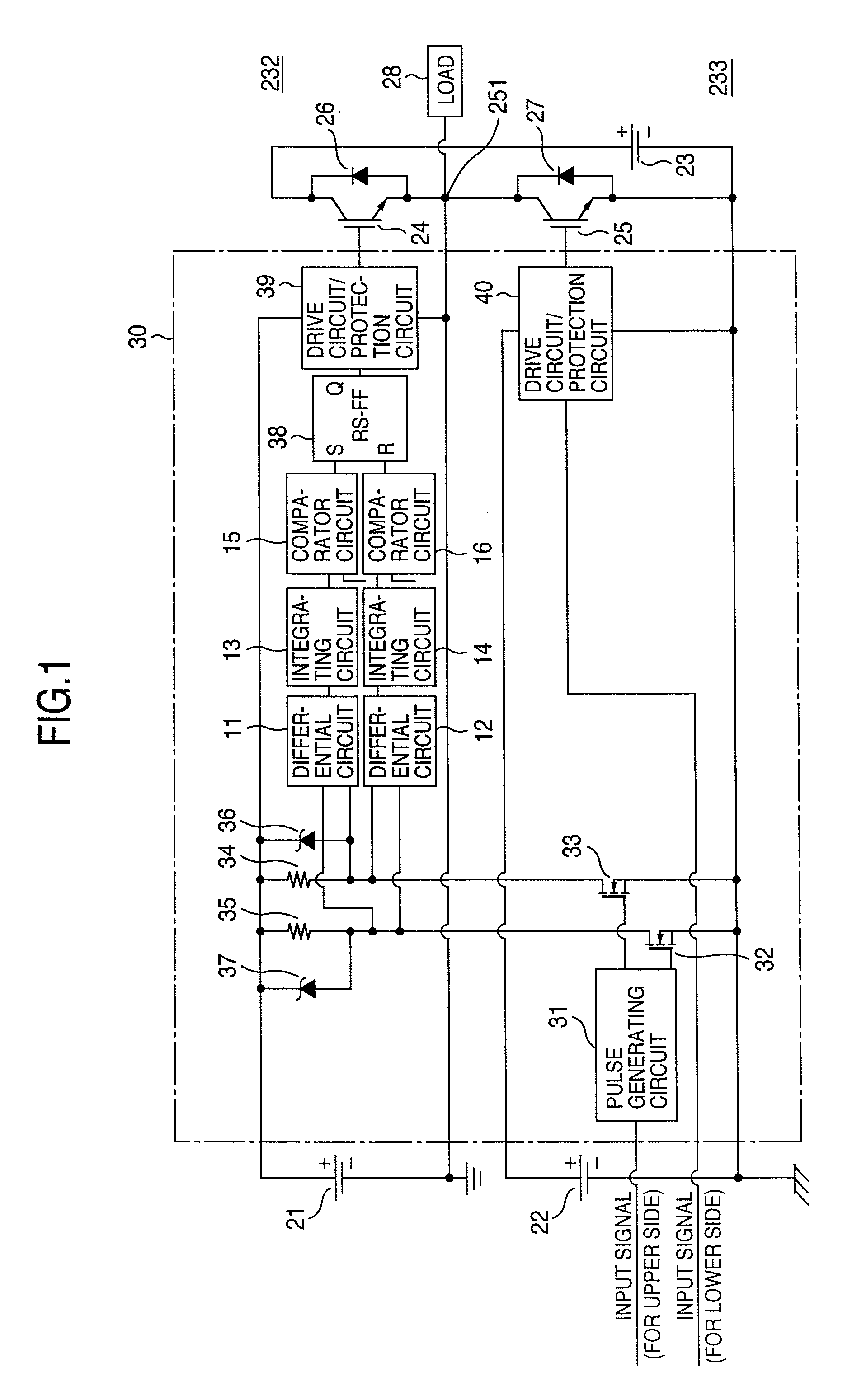 Driving circuit for switching elements