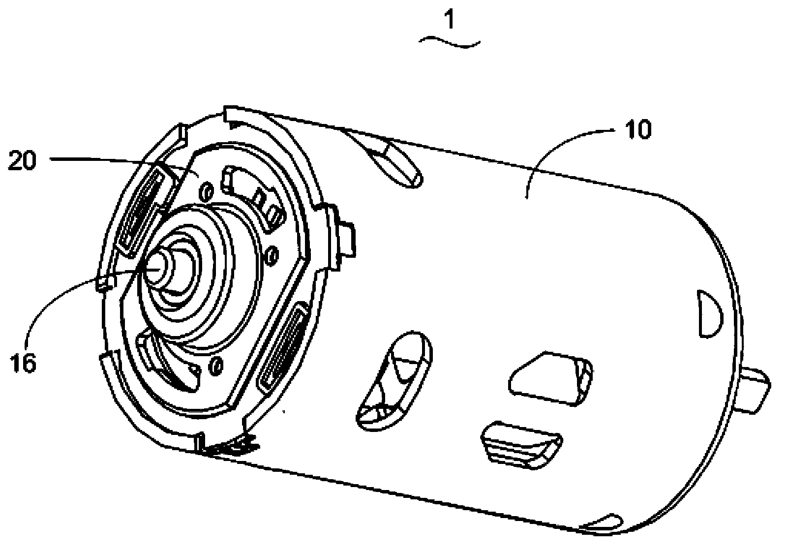 Motor and end cover component of motor