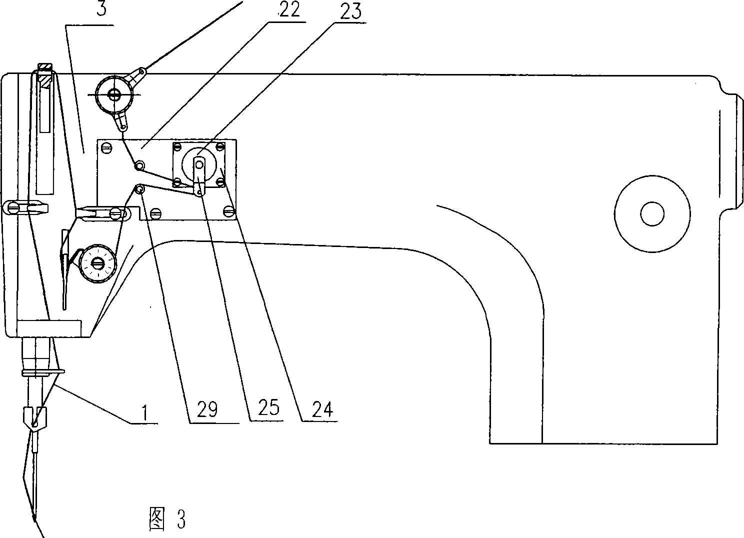 Trapping device of computerized seam plaining machine