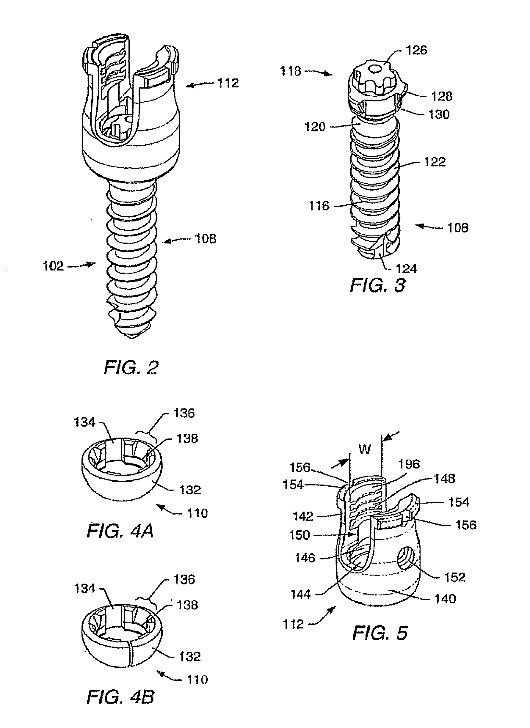 Device and system for implanting polyaxial bone fasteners