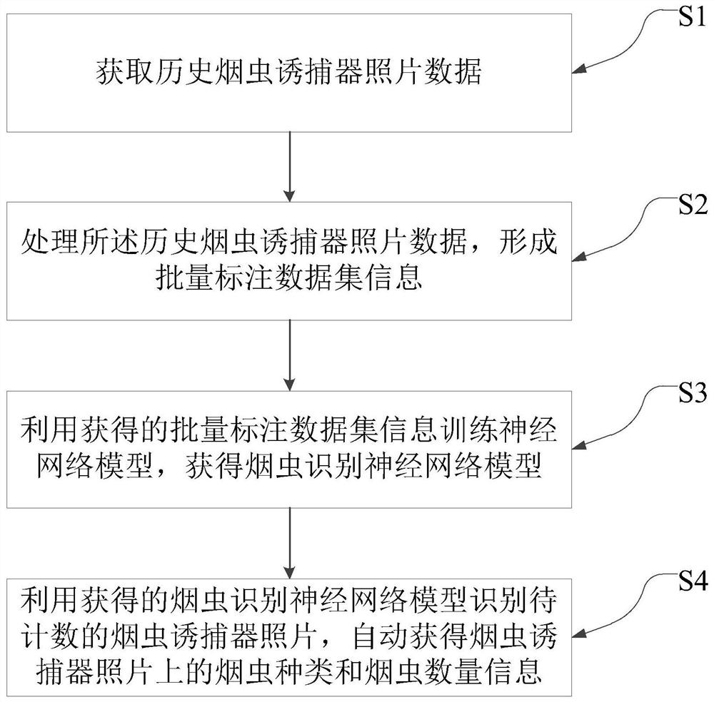 Automatic tobacco insect identifying and counting method and computer readable medium