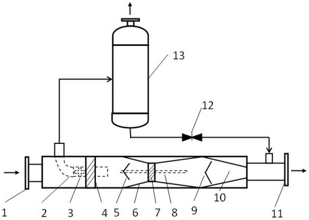 Online degassing method and device for pipeline fluid