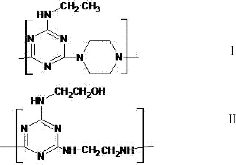 Triazine carbon forming-foaming agent, synthesis method of the triazine carbon forming-foaming agent, and flame-retardant polymer composite material prepared from the triazine carbon forming-foaming agent