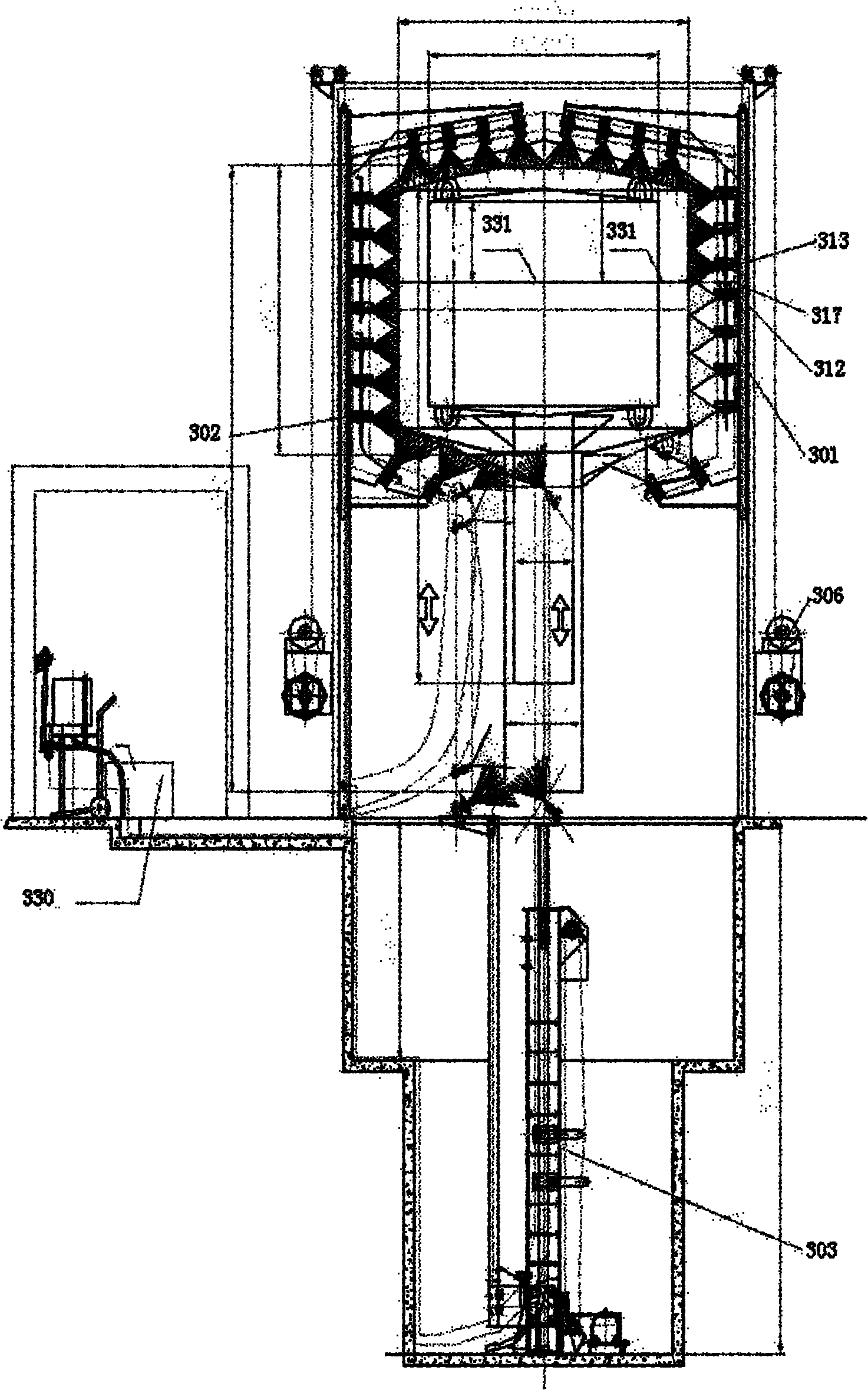 Automatic production line system for coating and maintaining buoys and application method thereof