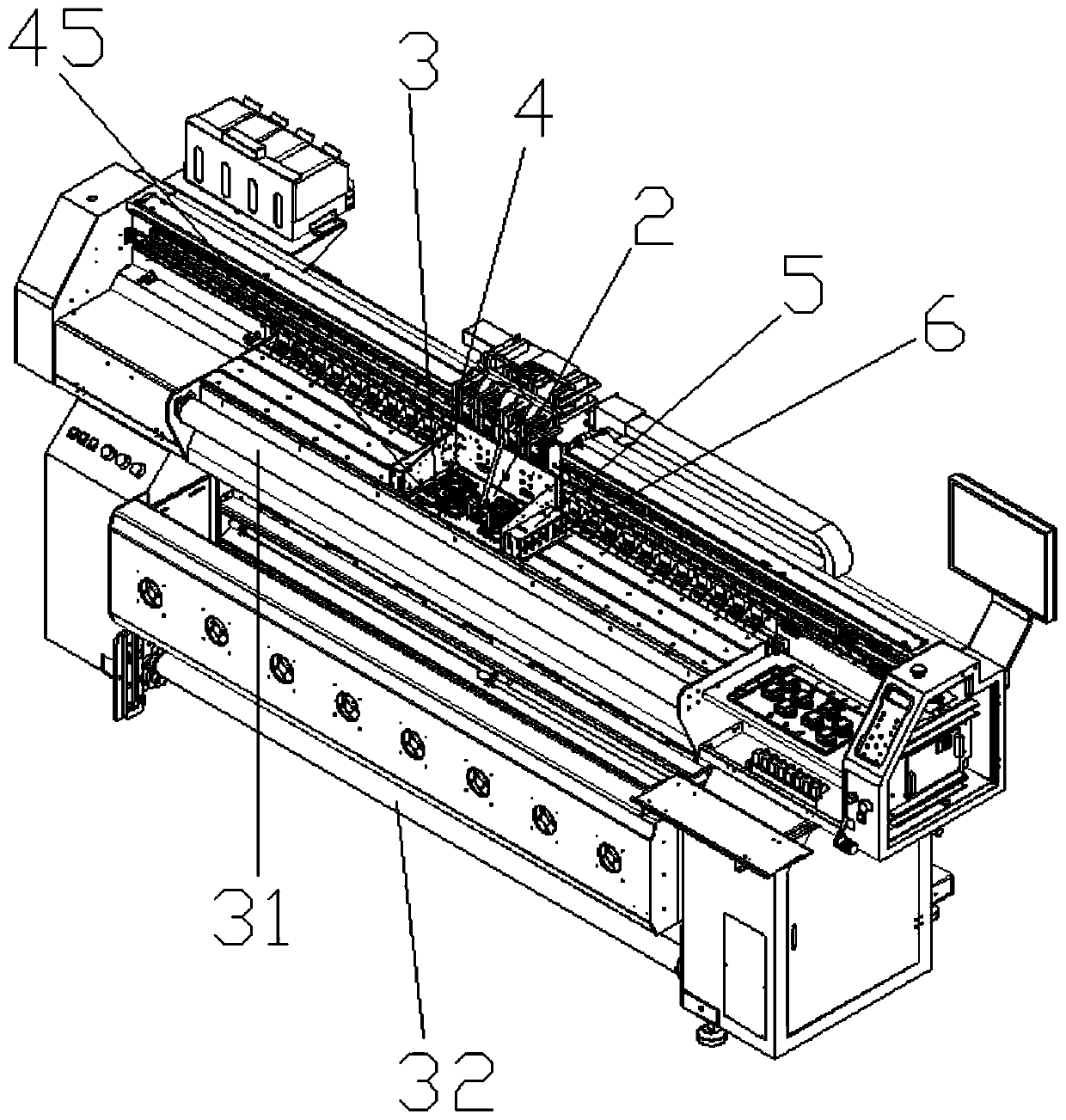 Novel efficient eight-head digital ink-jet printer