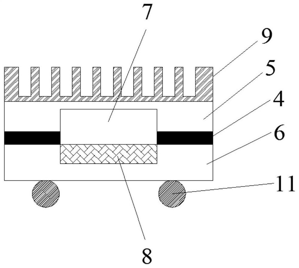 Phase change heat dissipation chip structure and preparation method thereof