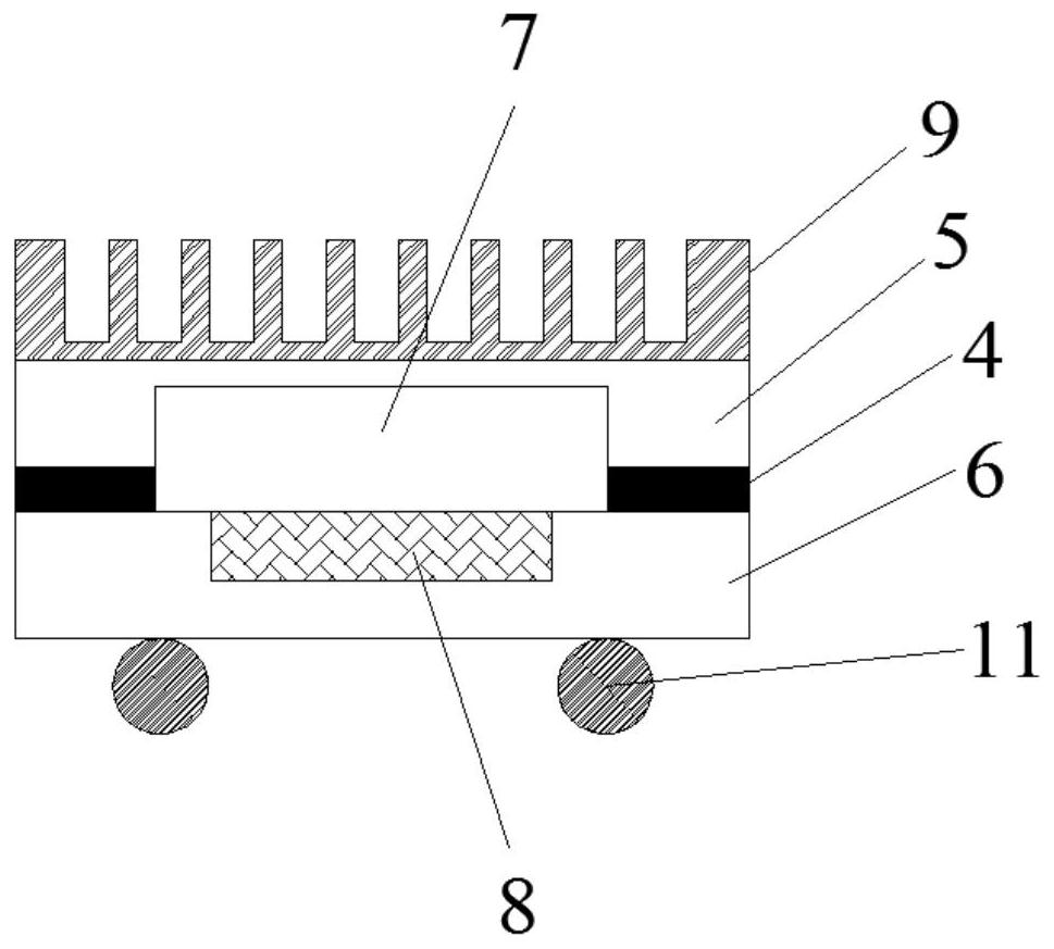 Phase change heat dissipation chip structure and preparation method thereof