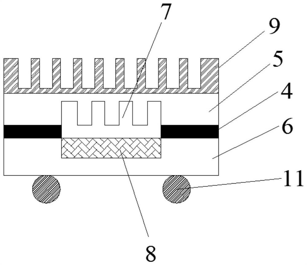 Phase change heat dissipation chip structure and preparation method thereof