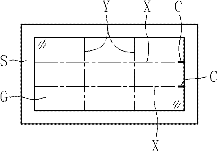 Method for cutting and separating plate glass