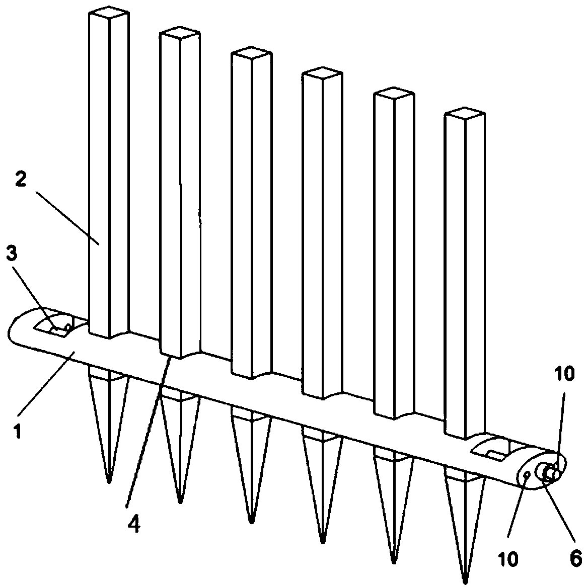 Assembled extendable fence for rapid closure of breaches