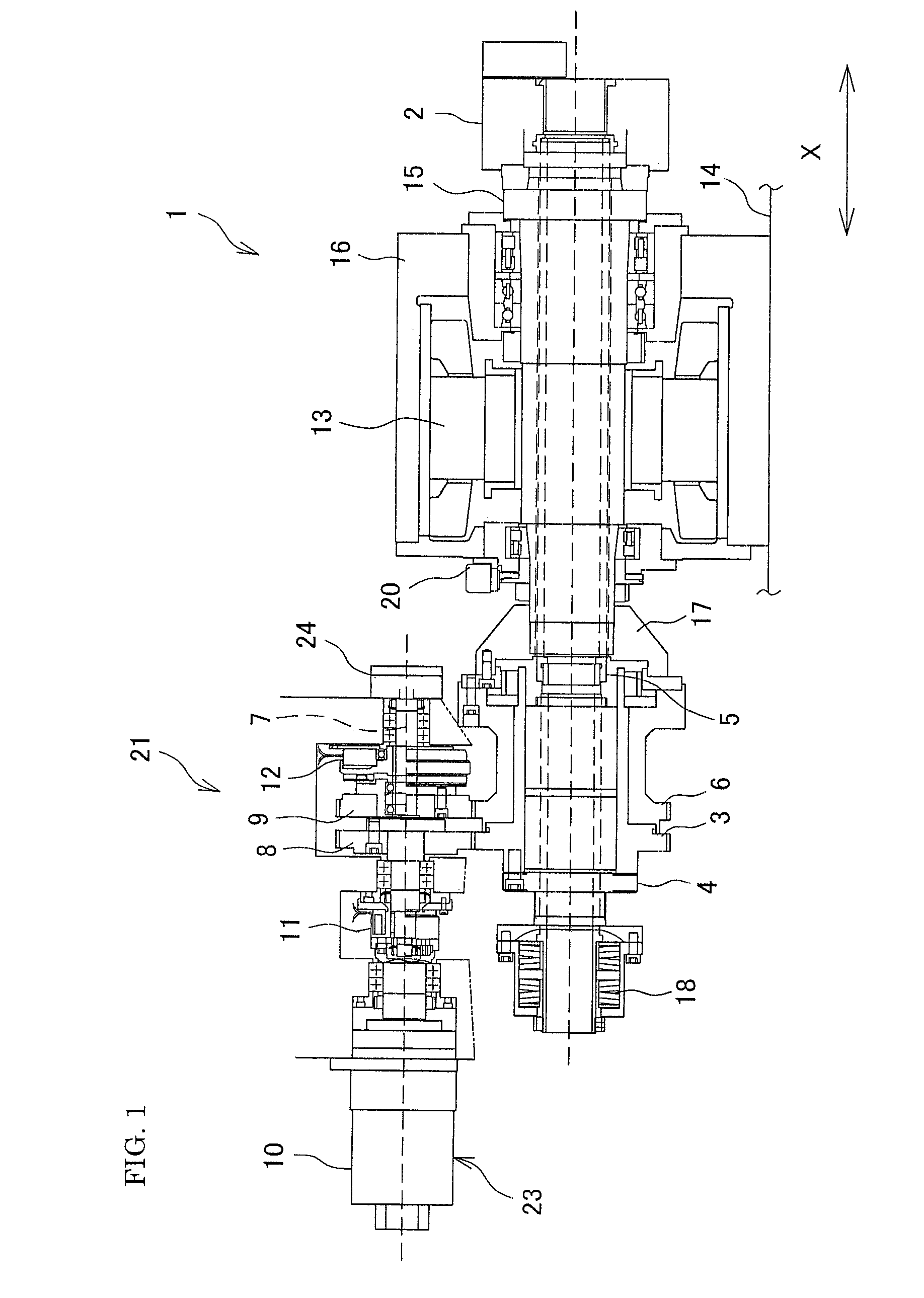 Electrically-operated chuck opening-closing device