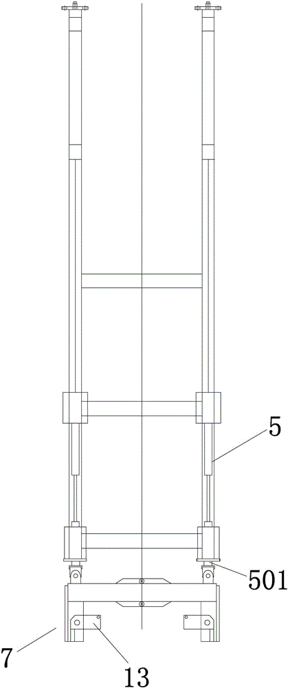 A double oil cylinder jacking mechanism for a tower crane body