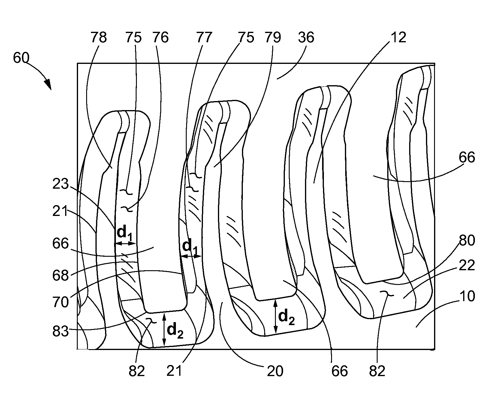 Tool for abrasive flow machining of airfoil clusters