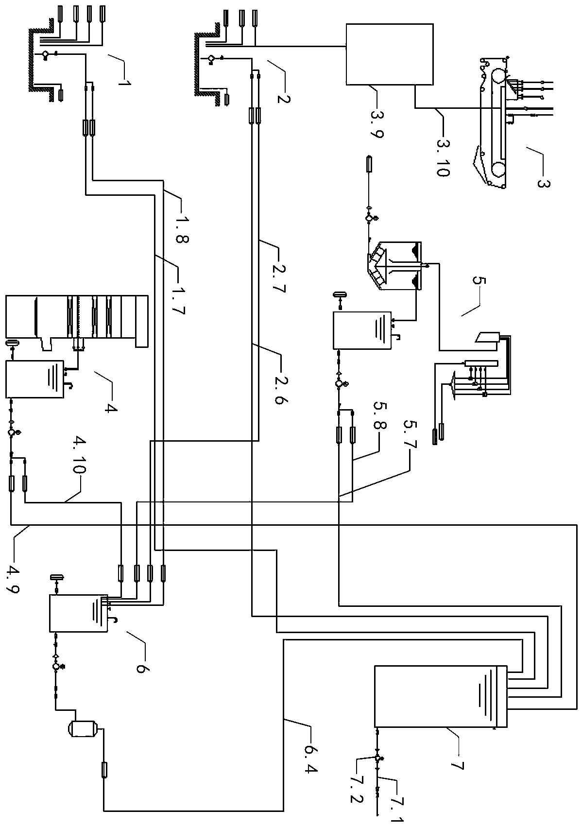 Desulfurizing system water balance regulation system and process method thereof