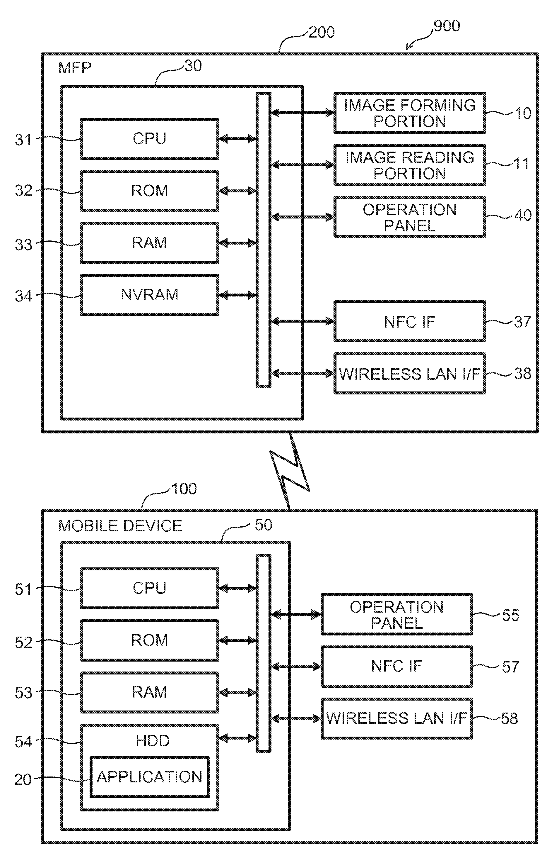 Image processing systems that establish connections using different communication protocols, data processing apparatuses that establish connections using different communication protocols, and computer-readable media storing instructions for such data processing apparatuses