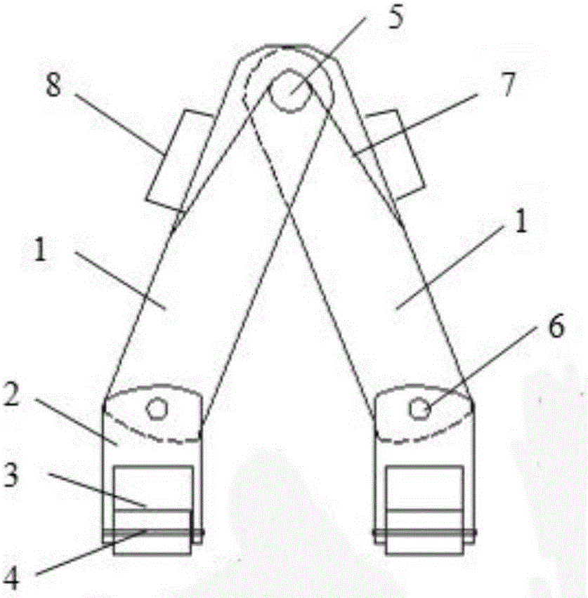 Manual installing device for sealing rubber strip of inwards-opened door and window