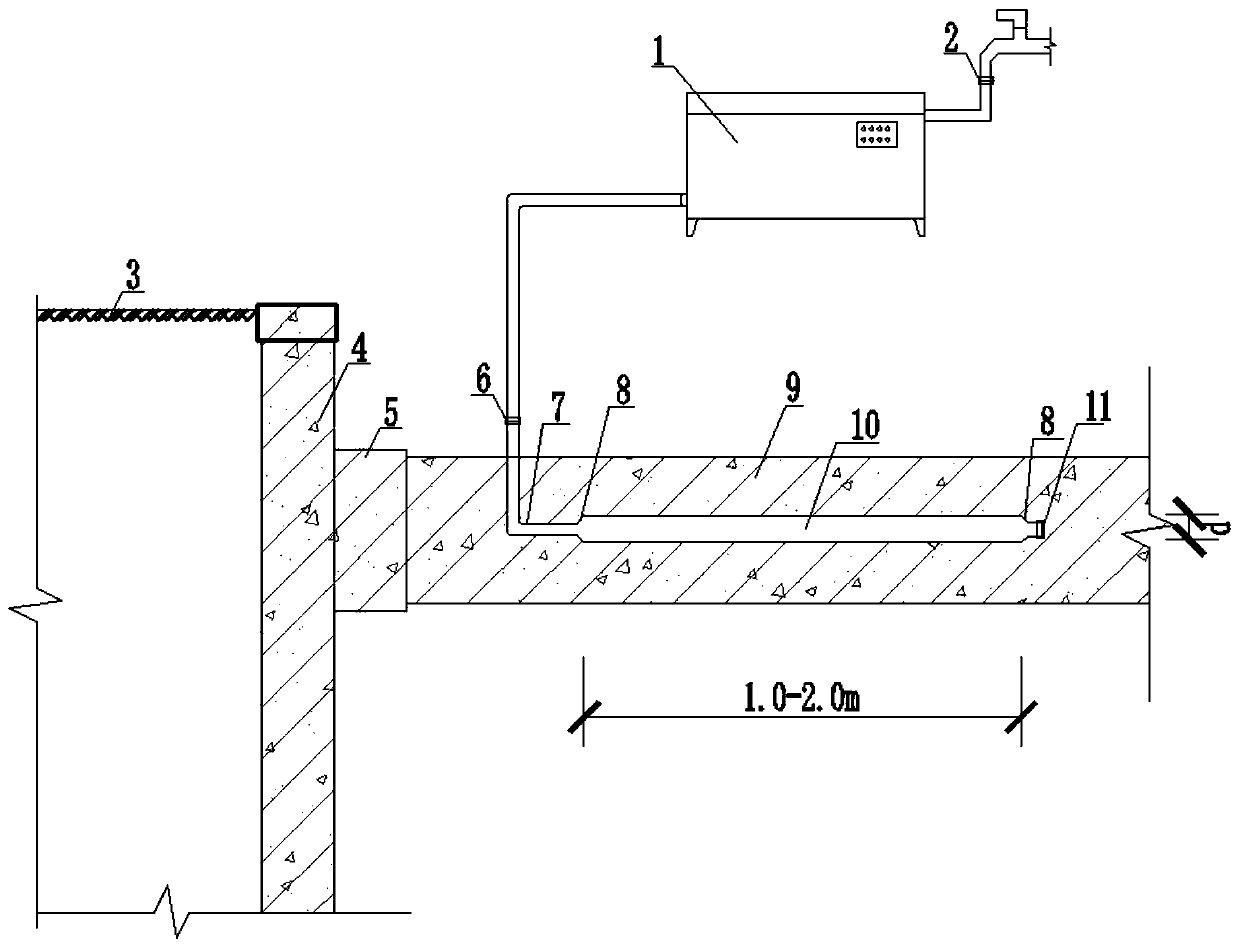 Method for forcibly dismantling concrete support by using high-pressure hydrostatic pressure