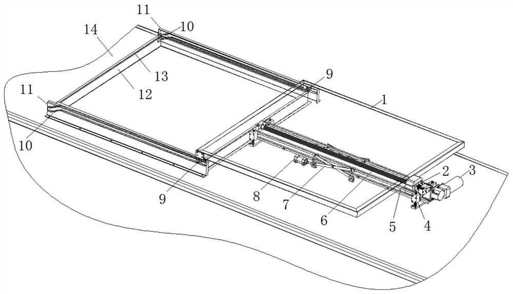 Electric skylight assembly of van vehicle
