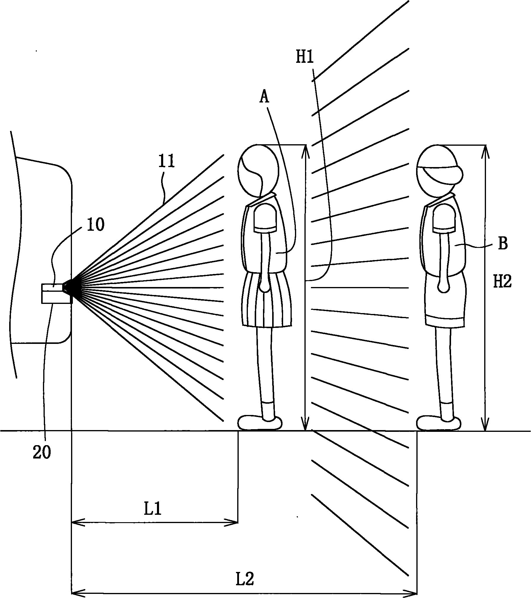 Reverse image device with ranging function