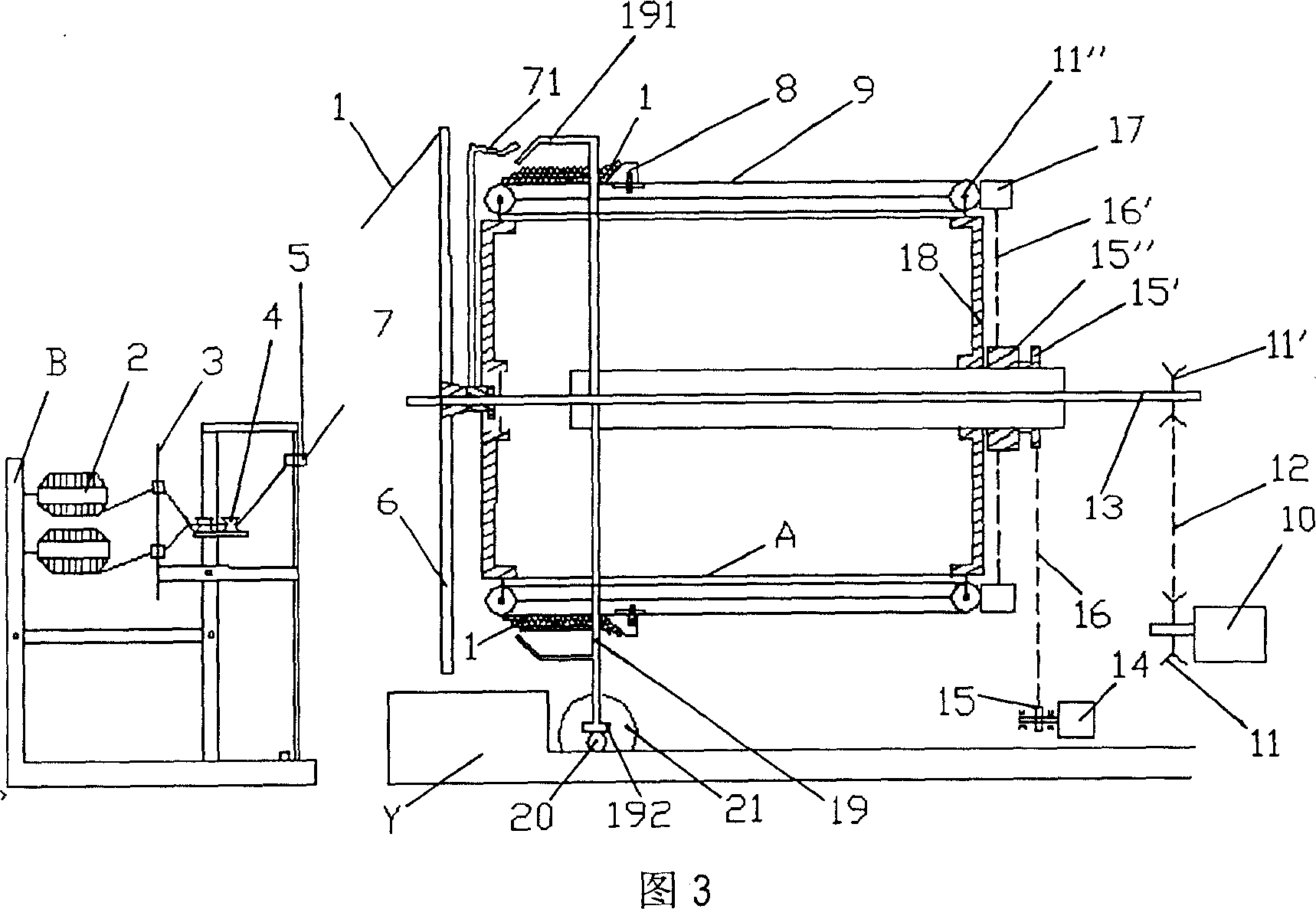 Yarn layer breadth-determining spinning mechanism of warper