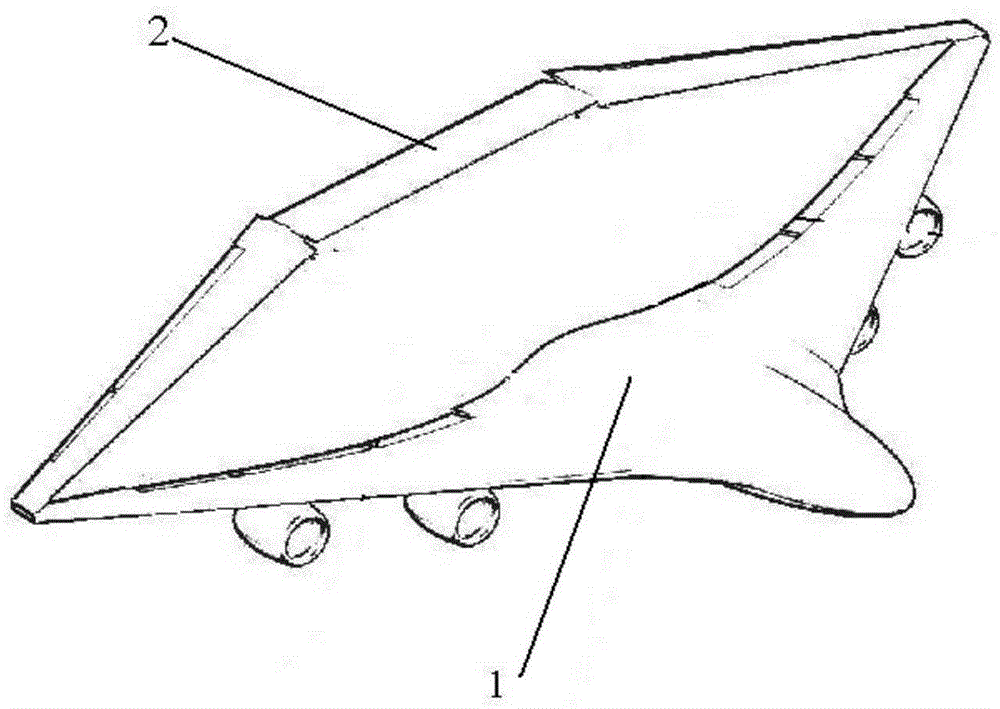 Aerodynamic layout of aircraft with blended wing body