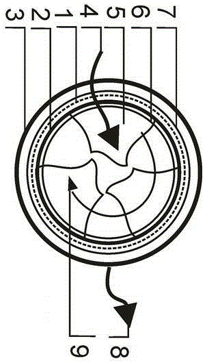 Efficient suction and exhaust hollow ring shaftless motor fan