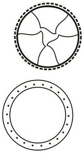 Efficient suction and exhaust hollow ring shaftless motor fan