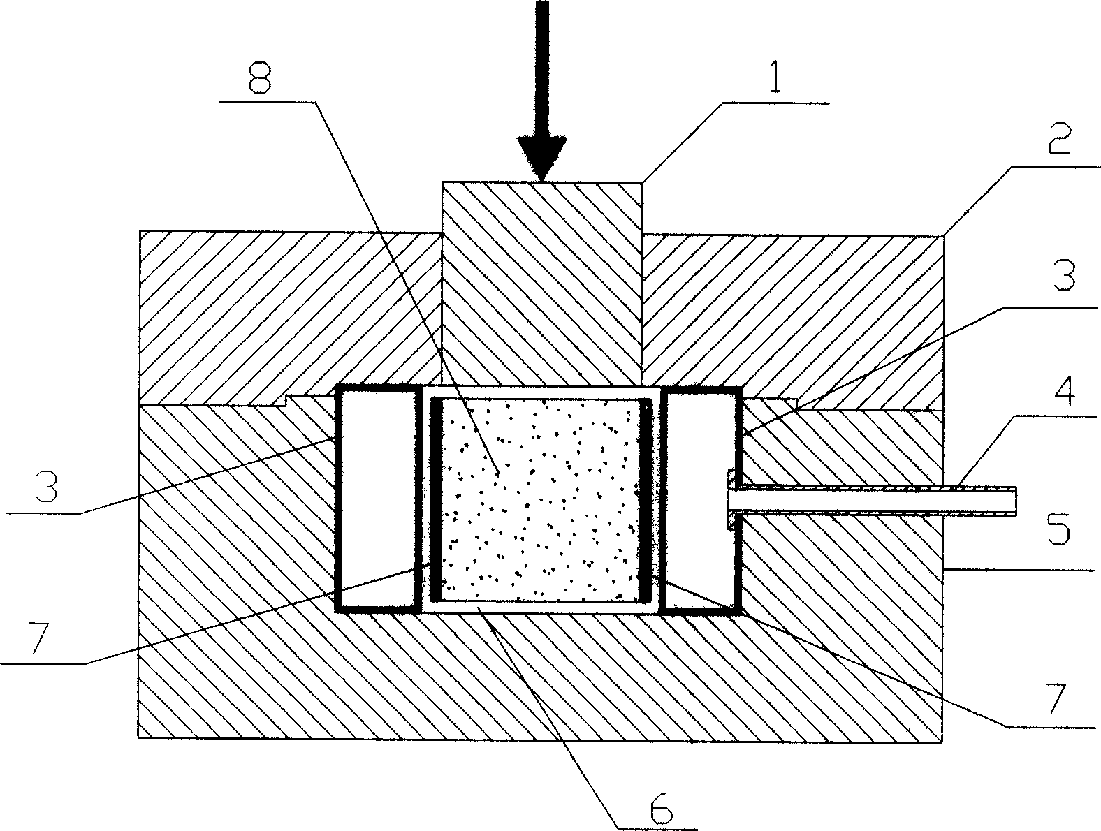 Rock core gripper for simulating formation multiple stress field coupling action